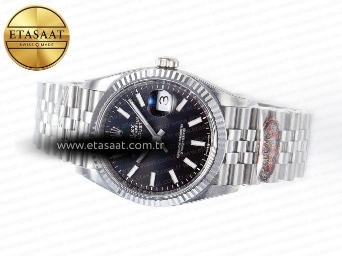 DateJust 36 126234 904L SS Clean 1:1 Best Edition Fluted Bezel Black Dial on Jubilee Bracelet VR3235 - Görsel 9
