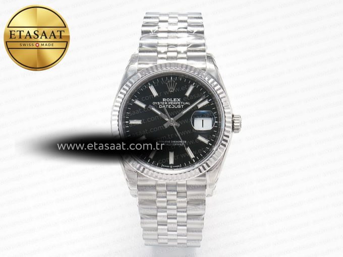 DateJust 36 SS 116234 VSF 1:1 Best Edition 904L Steel Black Stick Dial on Jubilee Bracelet VS3135 - Görsel 3
