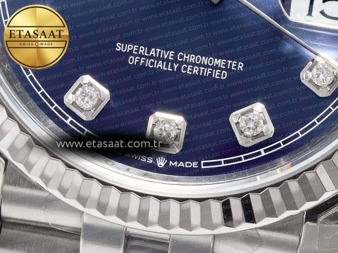 DateJust 36 SS 116234 VSF 1:1 Best Edition 904L Steel Blue Diamonds Dial on Jubilee Bracelet VS3135 - Görsel 13