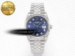 DateJust 36 SS 116234 VSF 1:1 Best Edition 904L Steel Blue Diamonds Dial on Jubilee Bracelet VS3135 - Görsel 3