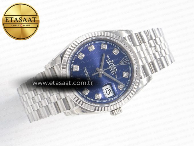 DateJust 36 SS 116234 VSF 1:1 Best Edition 904L Steel Blue Diamonds Dial on Jubilee Bracelet VS3135 - Görsel 8