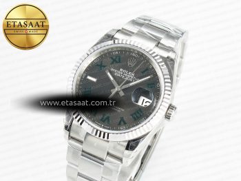 DateJust 36 SS 116234 VSF 1:1 Best Edition 904L Steel Gray Green Roman Dial on oyster Bracelet VS3235