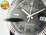 DateJust 36 SS 116234 VSF 1:1 Best Edition 904L Steel Gray Green Roman Dial on oyster Bracelet VS3235 - Görsel 10