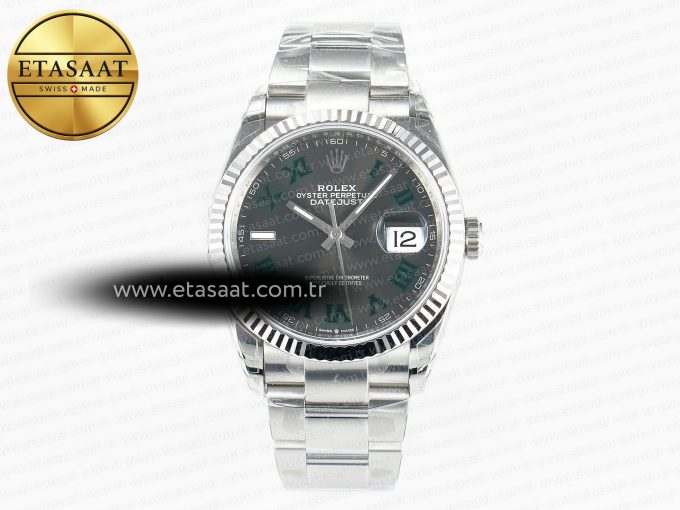 DateJust 36 SS 116234 VSF 1:1 Best Edition 904L Steel Gray Green Roman Dial on oyster Bracelet VS3235 - Görsel 3