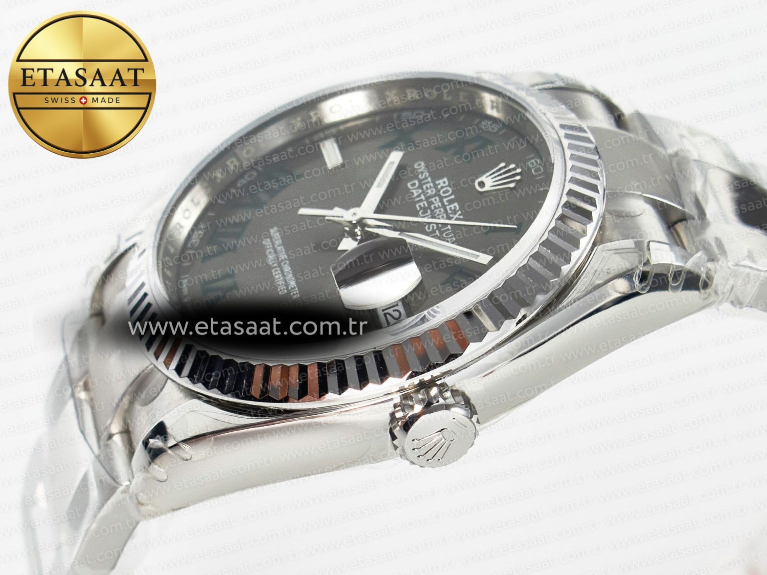 DateJust 36 SS 116234 VSF 1:1 Best Edition 904L Steel Gray Green Roman Dial on oyster Bracelet VS3235 - Görsel 6