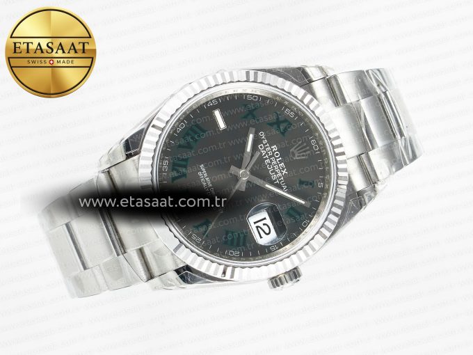 DateJust 36 SS 116234 VSF 1:1 Best Edition 904L Steel Gray Green Roman Dial on oyster Bracelet VS3235 - Görsel 8