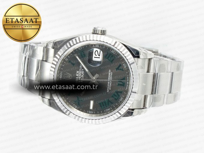 DateJust 36 SS 116234 VSF 1:1 Best Edition 904L Steel Gray Green Roman Dial on oyster Bracelet VS3235 - Görsel 9