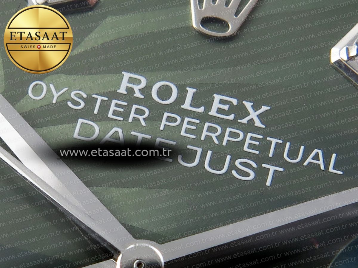 DATEJUST 36 SS 126234 VSF 1:1 BEST EDITION 904L STEEL GREEN LEAF DIAMONDS DIAL ON JUBILEE BRACELET VS3235 - Görsel 11