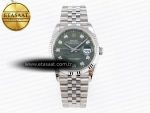 DATEJUST 36 SS 126234 VSF 1:1 BEST EDITION 904L STEEL GREEN LEAF DIAMONDS DIAL ON JUBILEE BRACELET VS3235 - Görsel 3