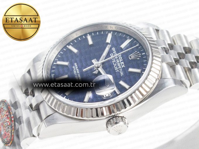 DateJust 36MM 126234 SS Clean 1:1 Best Edition Blue Fluted Dial on SS Jubilee Bracelet VR3235 - Görsel 5