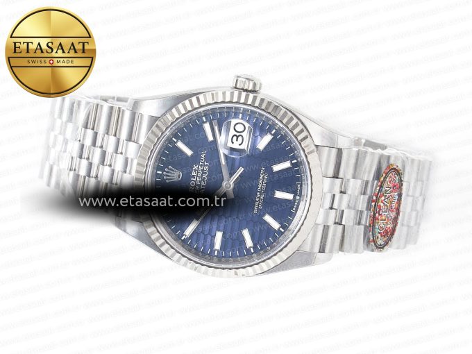 DateJust 36MM 126234 SS Clean 1:1 Best Edition Blue Fluted Dial on SS Jubilee Bracelet VR3235 - Görsel 8
