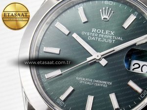 DateJust 41 126330 904L SS VSF 1:1 Best Edition Green Dial on Oyster Bracelet VS3235 - Görsel 10