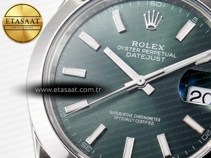 DateJust 41 126330 904L SS VSF 1:1 Best Edition Green Dial on Oyster Bracelet VS3235 - Görsel 10