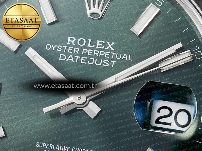DateJust 41 126330 904L SS VSF 1:1 Best Edition Green Dial on Oyster Bracelet VS3235 - Görsel 11