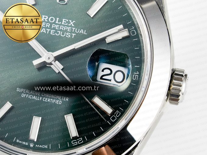 DateJust 41 126330 904L SS VSF 1:1 Best Edition Green Dial on Oyster Bracelet VS3235 - Görsel 12