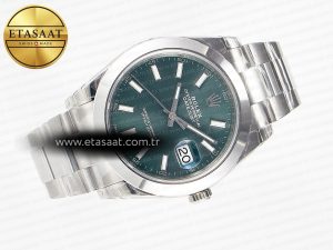 DateJust 41 126330 904L SS VSF 1:1 Best Edition Green Dial on Oyster Bracelet VS3235 - Görsel 8