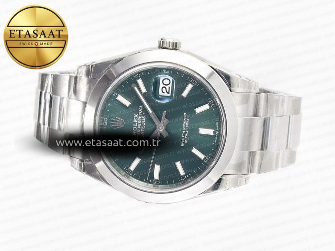 DateJust 41 126330 904L SS VSF 1:1 Best Edition Green Dial on Oyster Bracelet VS3235 - Görsel 9