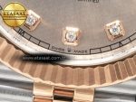 DateJust 41 126331 904L SS/RG Clean 1:1 Best Edition Steel Silver Diamond Stick Dial on Jubilee Bracelet VR3235 - Görsel 13
