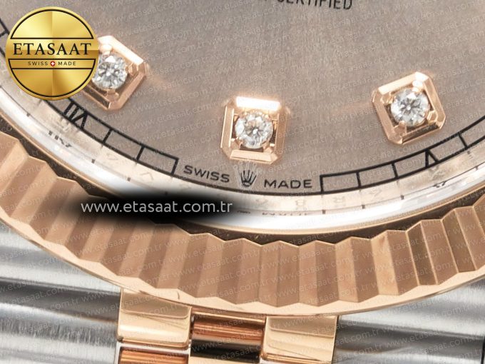 DateJust 41 126331 904L SS/RG Clean 1:1 Best Edition Steel Silver Diamond Stick Dial on Jubilee Bracelet VR3235 - Görsel 13
