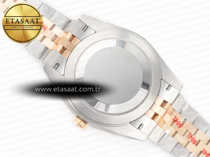 DateJust 41 126331 904L SS/RG Clean 1:1 Best Edition Steel Silver Diamond Stick Dial on Jubilee Bracelet VR3235 - Görsel 17