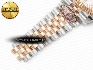 DateJust 41 126331 904L SS/RG Clean 1:1 Best Edition Steel Silver Diamond Stick Dial on Jubilee Bracelet VR3235 - Görsel 26