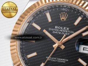 DateJust 41 126331 ARF 1:1 Best Edition 904L Steel Black Dial on SS/RG Jubilee Bracelet SH3235（Gain Weight） - Görsel 10