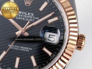 DateJust 41 126331 ARF 1:1 Best Edition 904L Steel Black Dial on SS/RG Jubilee Bracelet SH3235（Gain Weight） - Görsel 12