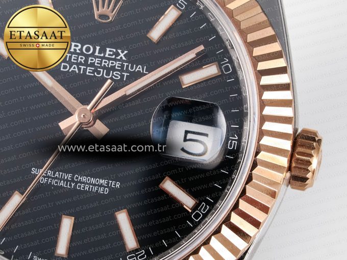 DateJust 41 126331 ARF 1:1 Best Edition 904L Steel Black Dial on SS/RG Jubilee Bracelet SH3235（Gain Weight） - Görsel 12