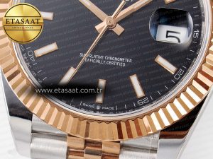 DateJust 41 126331 ARF 1:1 Best Edition 904L Steel Black Dial on SS/RG Jubilee Bracelet SH3235（Gain Weight） - Görsel 13