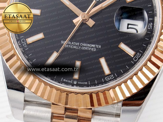 DateJust 41 126331 ARF 1:1 Best Edition 904L Steel Black Dial on SS/RG Jubilee Bracelet SH3235（Gain Weight） - Görsel 13