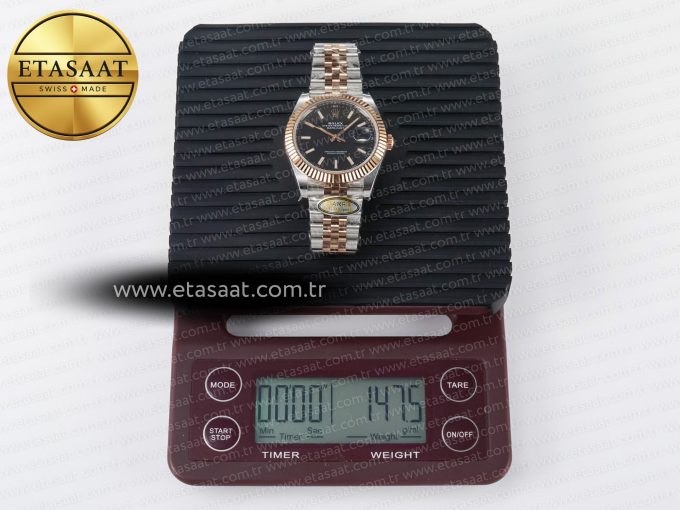 DateJust 41 126331 ARF 1:1 Best Edition 904L Steel Black Dial on SS/RG Jubilee Bracelet SH3235（Gain Weight） - Görsel 14