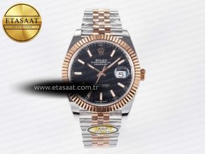 DateJust 41 126331 ARF 1:1 Best Edition 904L Steel Black Dial on SS/RG Jubilee Bracelet SH3235（Gain Weight） - Görsel 3