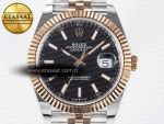 DateJust 41 126331 ARF 1:1 Best Edition 904L Steel Black Dial on SS/RG Jubilee Bracelet SH3235（Gain Weight） - Görsel 4