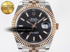 DateJust 41 126331 ARF 1:1 Best Edition 904L Steel Black Dial on SS/RG Jubilee Bracelet SH3235（Gain Weight） - Görsel 4