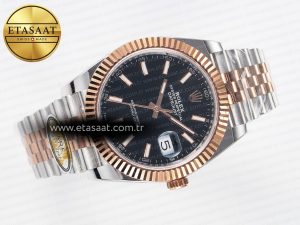 DateJust 41 126331 ARF 1:1 Best Edition 904L Steel Black Dial on SS/RG Jubilee Bracelet SH3235（Gain Weight） - Görsel 8
