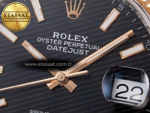 DateJust 41 126331 ARF 1:1 Best Edition 904L Steel Black Dial on SS/RG Oyster Bracelet SH3235（Gain Weight） - Görsel 10