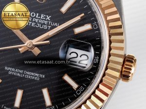 DateJust 41 126331 ARF 1:1 Best Edition 904L Steel Black Dial on SS/RG Oyster Bracelet SH3235（Gain Weight） - Görsel 11