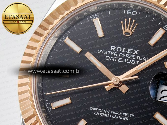 DateJust 41 126331 ARF 1:1 Best Edition 904L Steel Black Dial on SS/RG Oyster Bracelet SH3235（Gain Weight） - Görsel 12