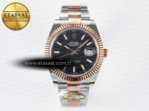 DateJust 41 126331 ARF 1:1 Best Edition 904L Steel Black Dial on SS/RG Oyster Bracelet SH3235（Gain Weight） - Görsel 3