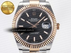 DateJust 41 126331 ARF 1:1 Best Edition 904L Steel Black Dial on SS/RG Oyster Bracelet SH3235（Gain Weight） - Görsel 4