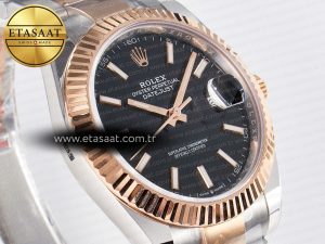 DateJust 41 126331 ARF 1:1 Best Edition 904L Steel Black Dial on SS/RG Oyster Bracelet SH3235（Gain Weight） - Görsel 5