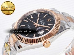 DateJust 41 126331 ARF 1:1 Best Edition 904L Steel Black Dial on SS/RG Oyster Bracelet SH3235（Gain Weight） - Görsel 6