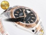 DateJust 41 126331 ARF 1:1 Best Edition 904L Steel Black Dial on SS/RG Oyster Bracelet SH3235（Gain Weight） - Görsel 7
