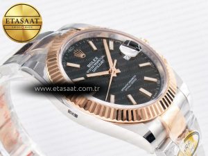 DateJust 41 126331 ARF 1:1 Best Edition 904L Steel Black Dial on SS/RG Oyster Bracelet SH3235（Gain Weight） - Görsel 7