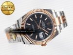 DateJust 41 126331 ARF 1:1 Best Edition 904L Steel Black Dial on SS/RG Oyster Bracelet SH3235（Gain Weight） - Görsel 8