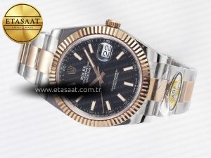 DateJust 41 126331 ARF 1:1 Best Edition 904L Steel Black Dial on SS/RG Oyster Bracelet SH3235（Gain Weight） - Görsel 9
