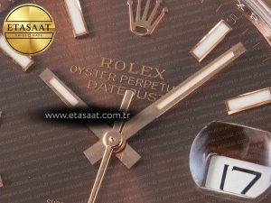 DateJust 41 126331 ARF 1:1 Best Edition 904L Steel Brown Dial on SS/RG Jubilee Bracelet SH3235（Gain Weight） - Görsel 10