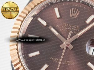 DateJust 41 126331 ARF 1:1 Best Edition 904L Steel Brown Dial on SS/RG Jubilee Bracelet SH3235（Gain Weight） - Görsel 12