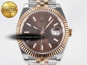 DateJust 41 126331 ARF 1:1 Best Edition 904L Steel Brown Dial on SS/RG Jubilee Bracelet SH3235（Gain Weight） - Görsel 4