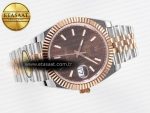 DateJust 41 126331 ARF 1:1 Best Edition 904L Steel Brown Dial on SS/RG Jubilee Bracelet SH3235（Gain Weight） - Görsel 5